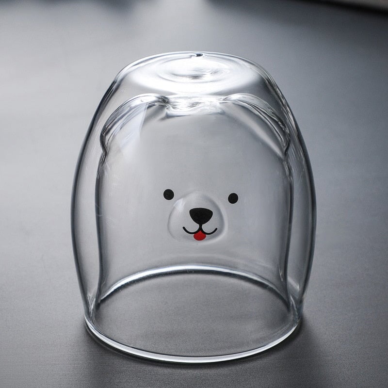 Bear Duck Panda Glass Cup-Kawaii Dream