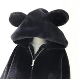 Bear Soft Faux Fur Hooded Coat-Kawaii Dream