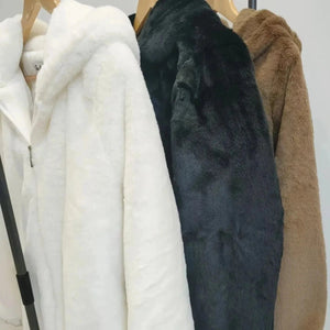 Bear Soft Faux Fur Hooded Coat-Kawaii Dream