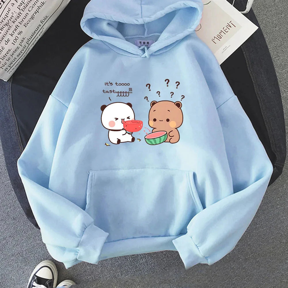 Bears eating Watermelon Unisex Hoodie-Kawaii Dream