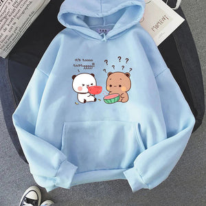 Bears eating Watermelon Unisex Hoodie-Kawaii Dream
