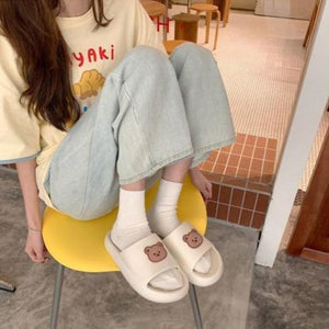 Beary Cute Open-toe Slippers-Kawaii Dream