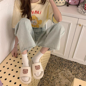 Beary Cute Open-toe Slippers-Kawaii Dream