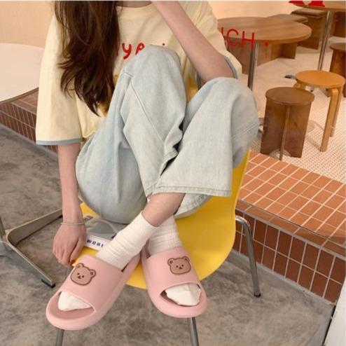 Beary Cute Open-toe Slippers-Kawaii Dream