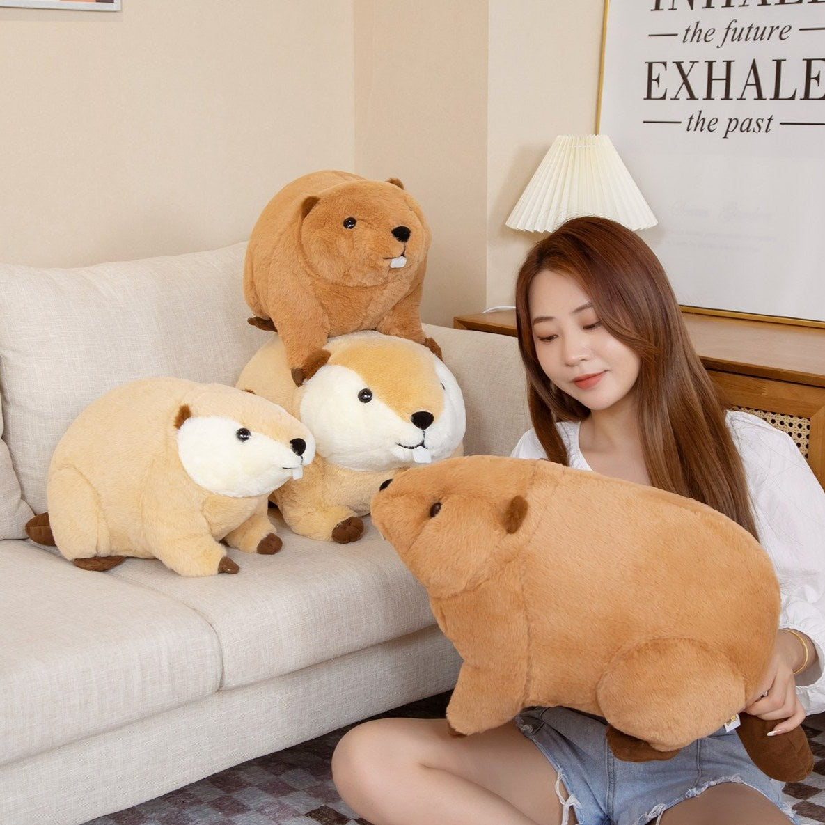 Billy & Willy the Fluffy Brown Beaver Plushie-Kawaii Dream