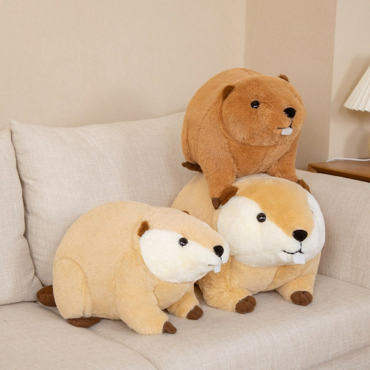 Billy & Willy the Fluffy Brown Beaver Plushie-Kawaii Dream