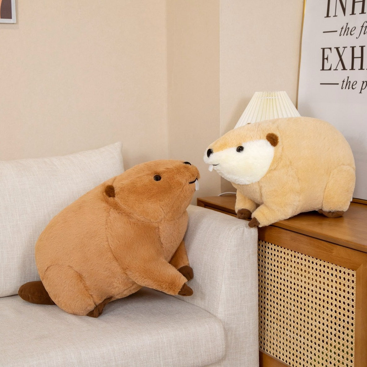 Billy & Willy the Fluffy Brown Beaver Plushie-Kawaii Dream