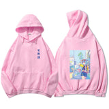 Blue Anime City Girl Unisex Kawaiies Hoodie-Kawaii Dream
