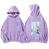 Blue Anime City Girl Unisex Kawaiies Hoodie-Kawaii Dream
