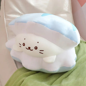 Blue Oyster White Seal Plushie-Kawaii Dream