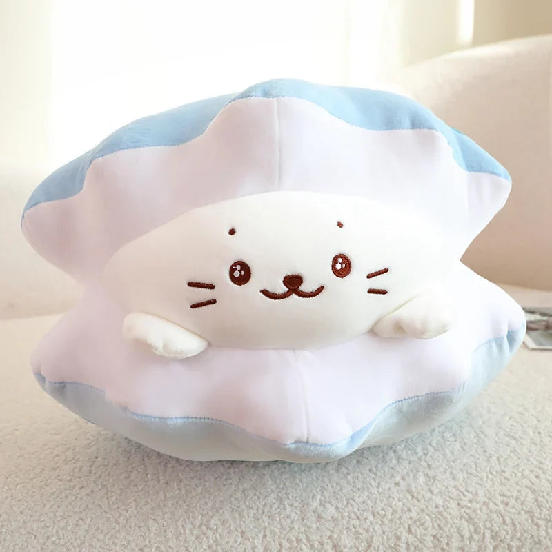 Blue Oyster White Seal Plushie-Kawaii Dream