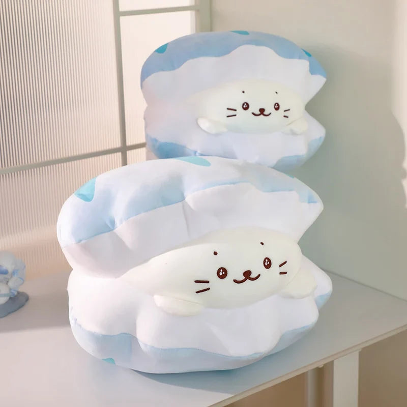 Blue Oyster White Seal Plushie-Kawaii Dream