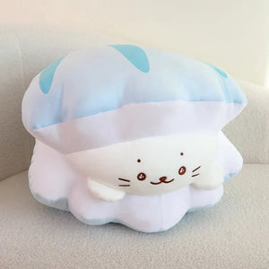 Blue Oyster White Seal Plushie-Kawaii Dream