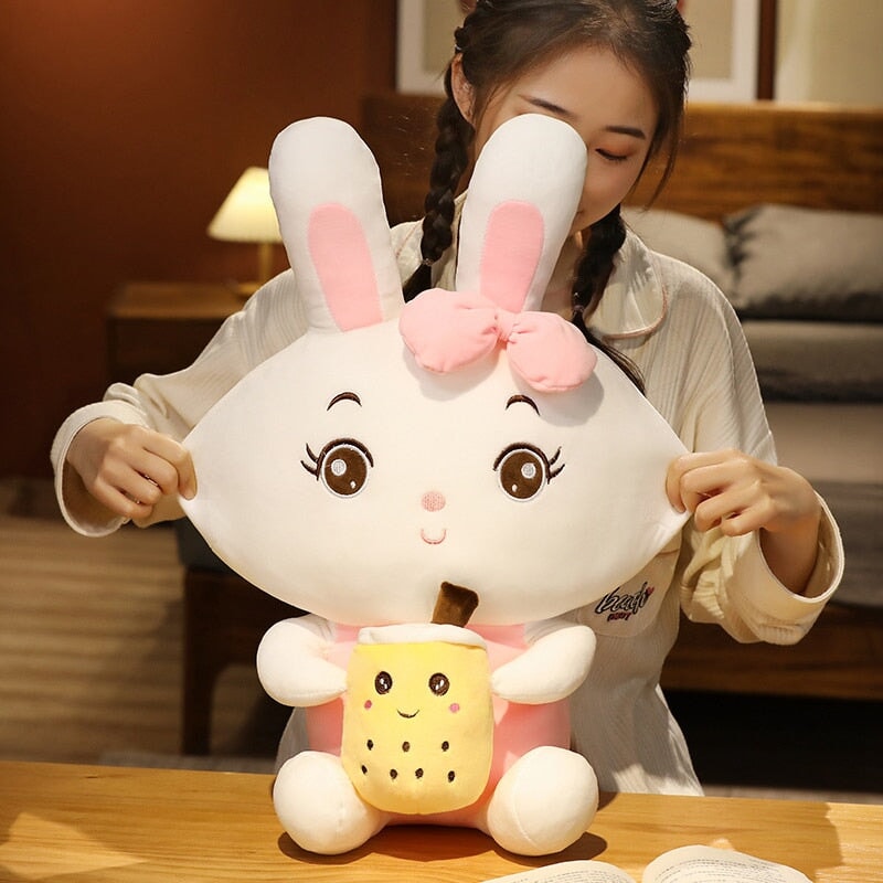 Boba Bunny Couple Plushies-Kawaii Dream