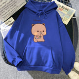 Boba the Brown Bear Munching Cake Unisex Hoodies-Kawaii Dream