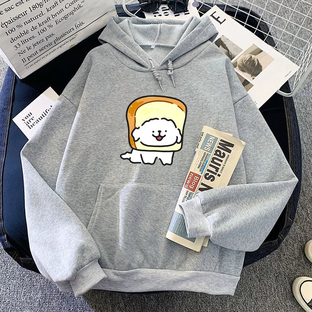 Bread Luckie the Dog Unisex Hoodie-Kawaii Dream