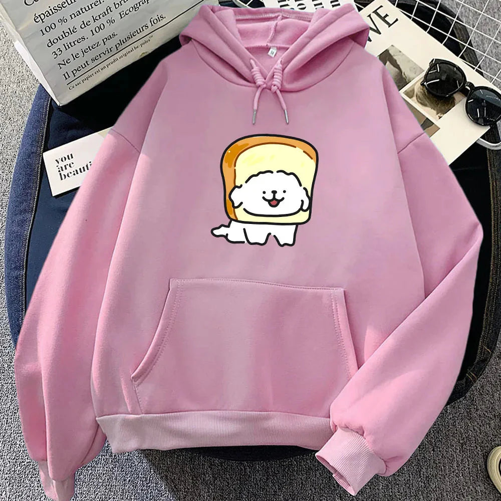 Bread Luckie the Dog Unisex Hoodie-Kawaii Dream