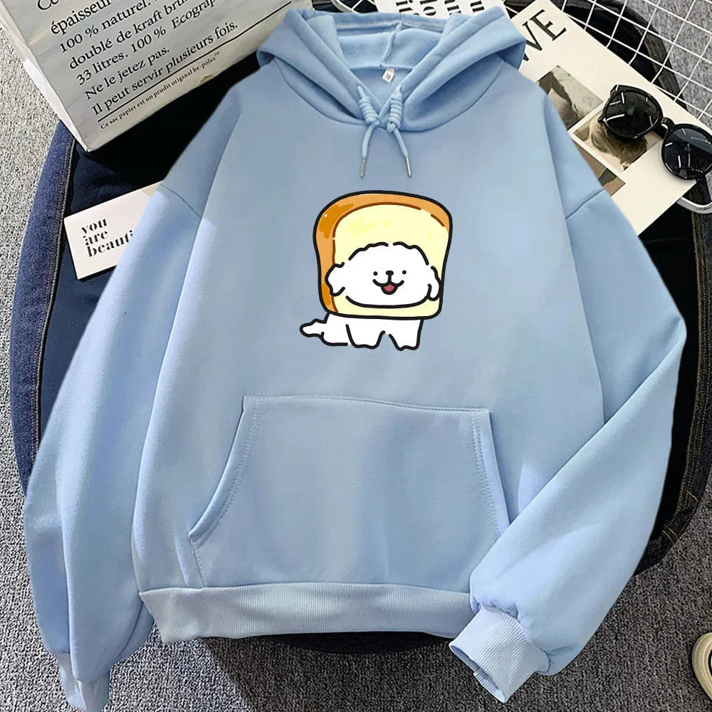 Bread Luckie the Dog Unisex Hoodie-Kawaii Dream
