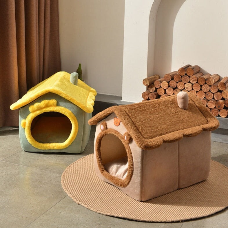 Brown Bear Soft Cat Dog Pet House Kennel-Kawaii Dream