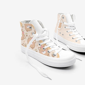 Brown Kawaii Bear Women's Sneakers Trainers-Kawaii Dream
