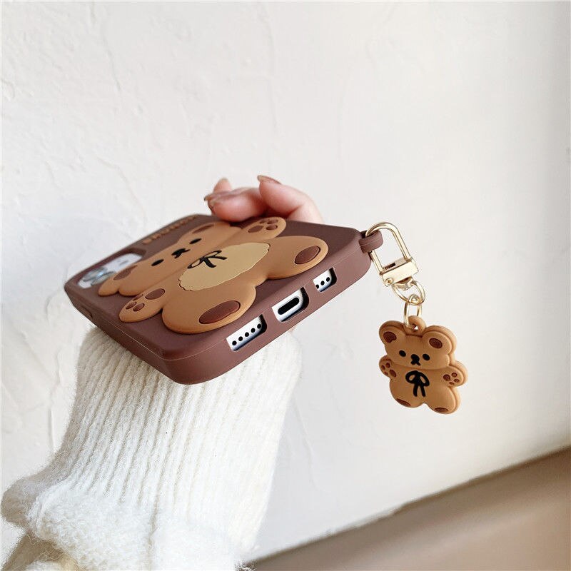 Brunch Bear iPhone Case with Charm-Kawaii Dream