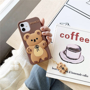 Brunch Bear iPhone Case with Charm-Kawaii Dream