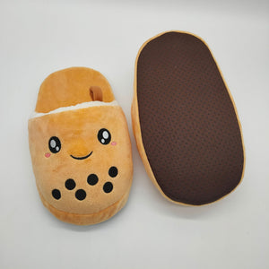 Bubble Tea Plush Slippers-Kawaii Dream