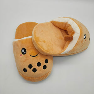 Bubble Tea Plush Slippers-Kawaii Dream