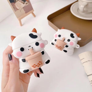 Bubbly Boba Cow Airpods Case (1&2&Pro)-Kawaii Dream