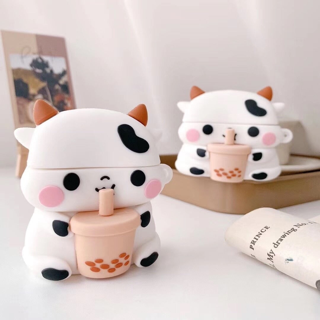 Bubbly Boba Cow Airpods Case (1&2&Pro)-Kawaii Dream