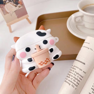Bubbly Boba Cow Airpods Case (1&2&Pro)-Kawaii Dream
