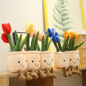 Bubbly Tulip Flower Pot Plush-Kawaii Dream