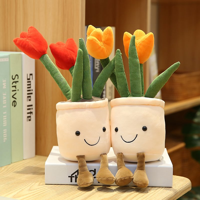 Bubbly Tulip Flower Pot Plush-Kawaii Dream