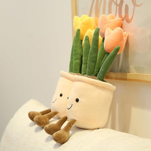 Bubbly Tulip Flower Pot Plush-Kawaii Dream