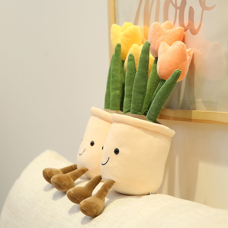 Bubbly Tulip Flower Pot Plush-Kawaii Dream