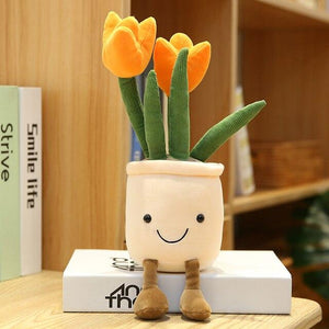 Bubbly Tulip Flower Pot Plush-Kawaii Dream