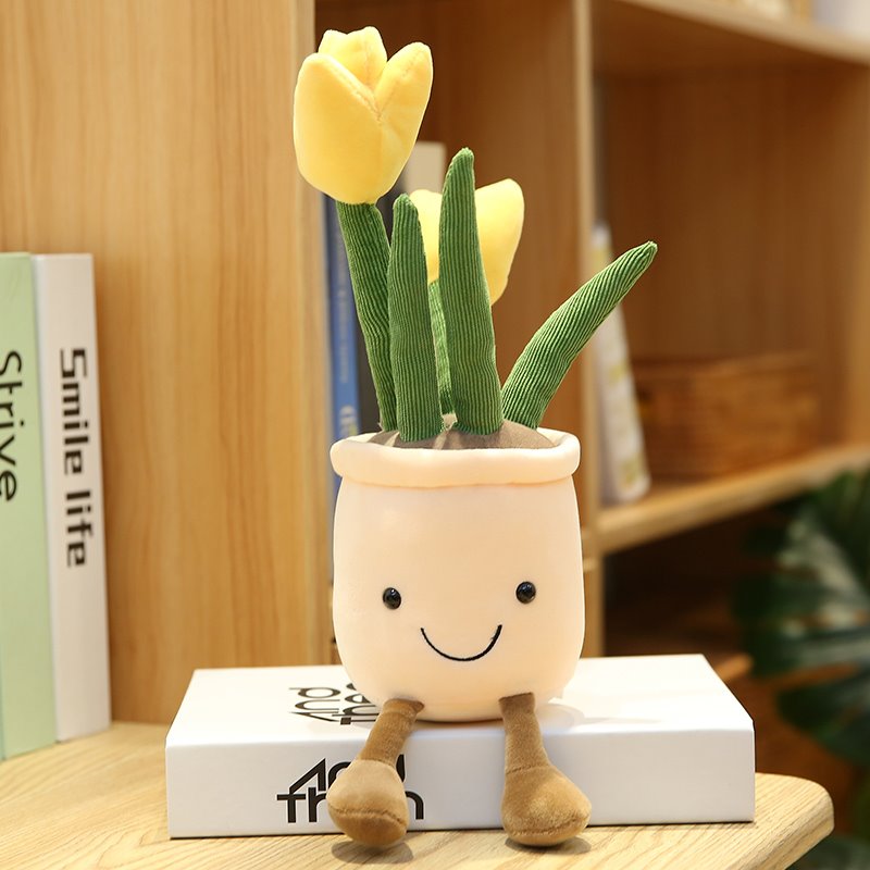 Bubbly Tulip Flower Pot Plush-Kawaii Dream