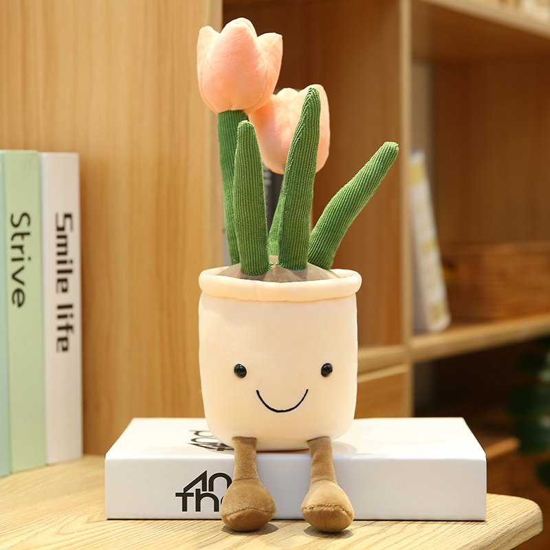 Bubbly Tulip Flower Pot Plush-Kawaii Dream