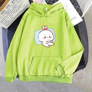 Bubu the Chilling Bunny Unisex Hoodie-Kawaii Dream