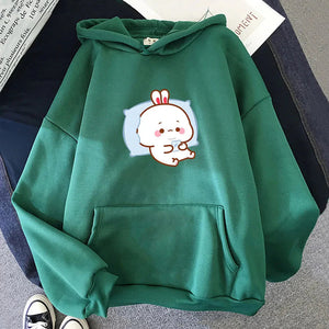 Bubu the Chilling Bunny Unisex Hoodie-Kawaii Dream