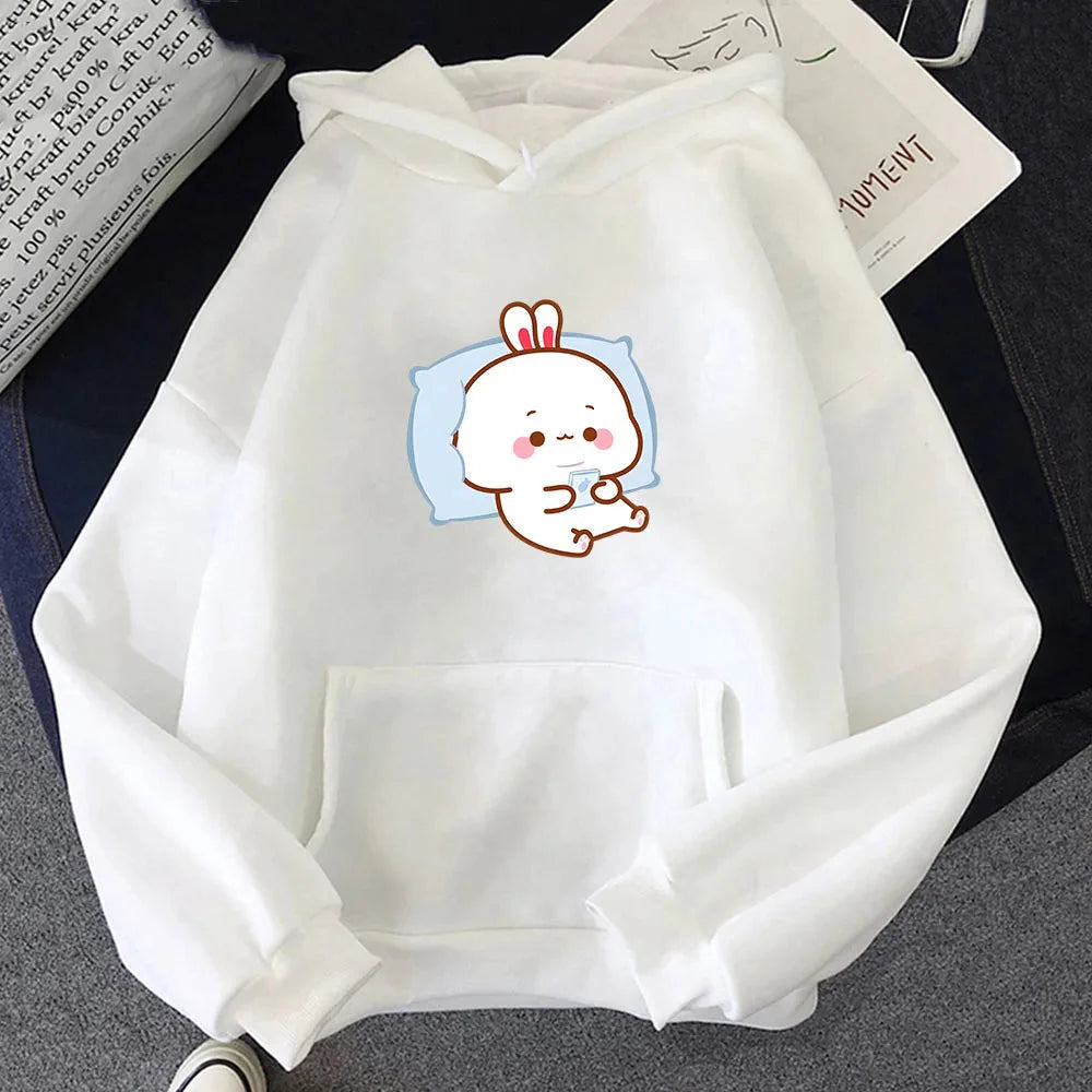 Bubu the Chilling Bunny Unisex Hoodie-Kawaii Dream