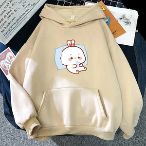 Bubu the Chilling Bunny Unisex Hoodie-Kawaii Dream