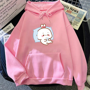 Bubu the Chilling Bunny Unisex Hoodie-Kawaii Dream