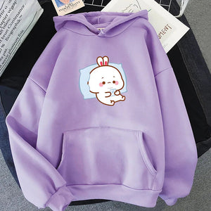 Bubu the Chilling Bunny Unisex Hoodie-Kawaii Dream