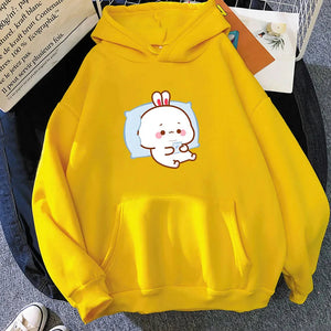 Bubu the Chilling Bunny Unisex Hoodie-Kawaii Dream