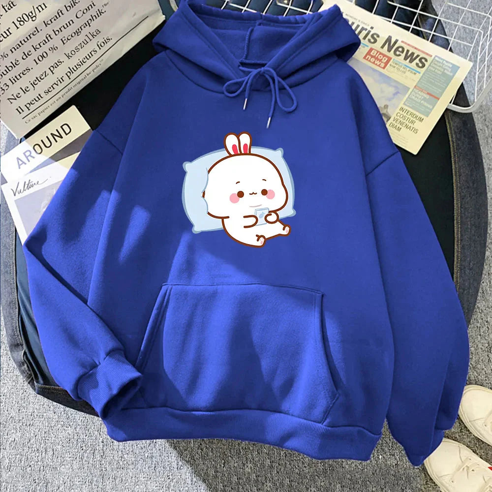 Bubu the Chilling Bunny Unisex Hoodie-Kawaii Dream