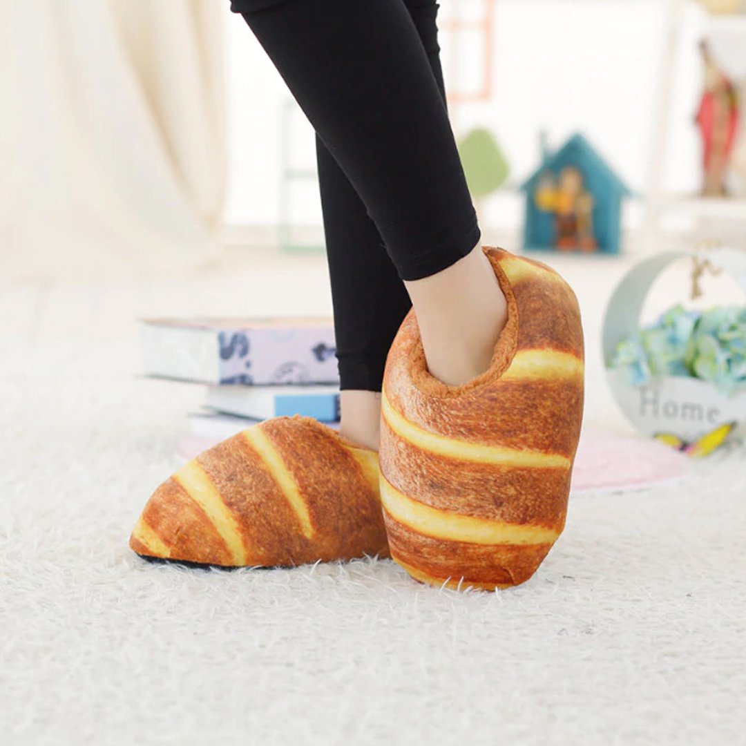 Butter Bread Plush Slippers-Kawaii Dream