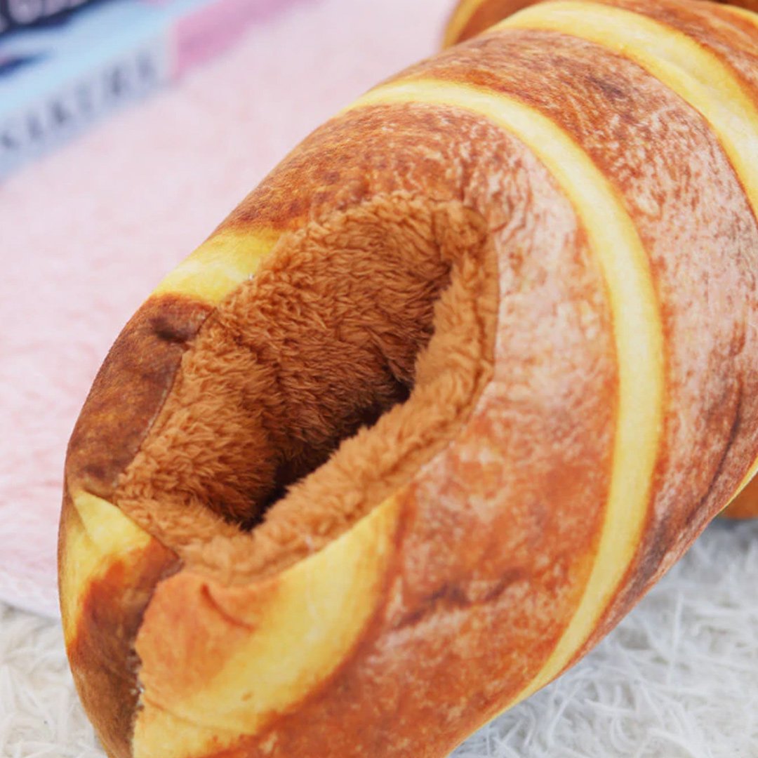 Butter Bread Plush Slippers-Kawaii Dream