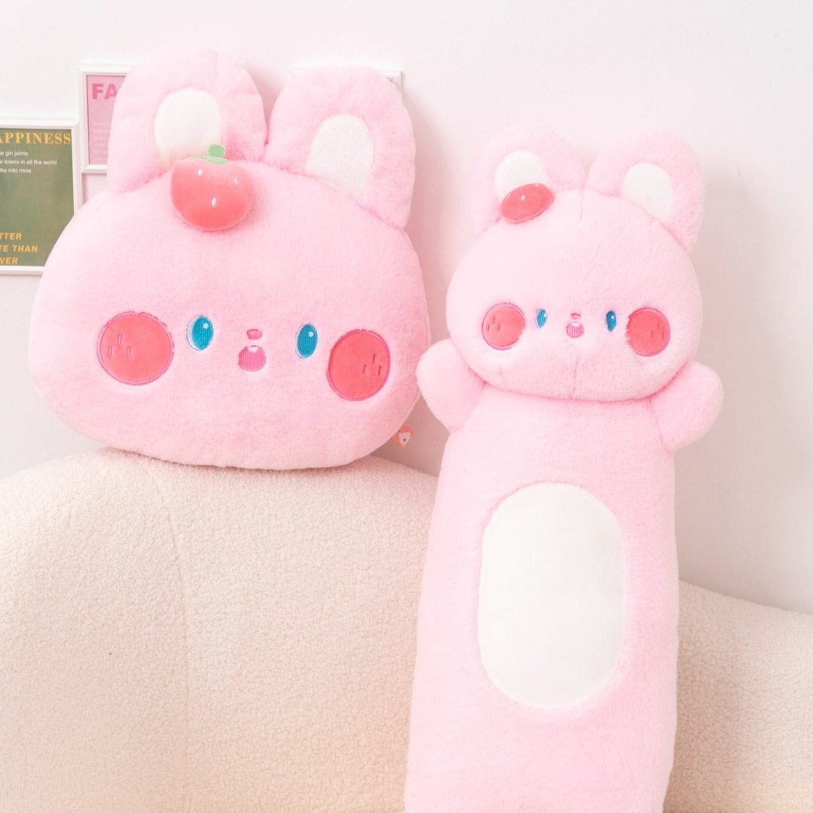 Buttons the Fluffy Pink Bunny Plushie-Kawaii Dream