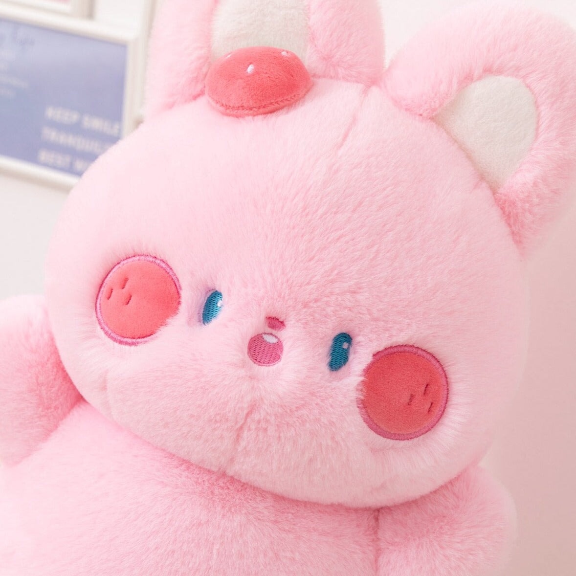 Buttons the Fluffy Pink Bunny Plushie-Kawaii Dream